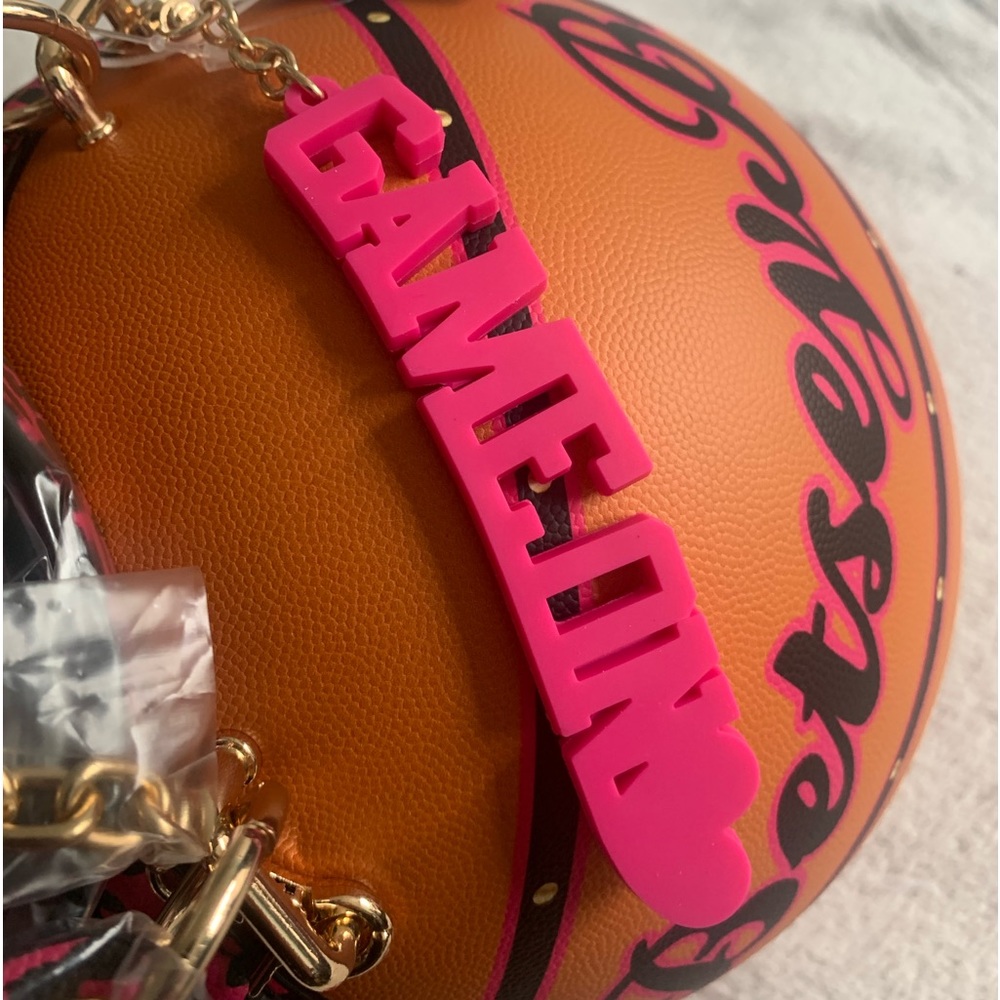 Betsey Johnson Leopard Basketball Kitsch Shoulder Bag Satchel NWT - Picture 7 of 15